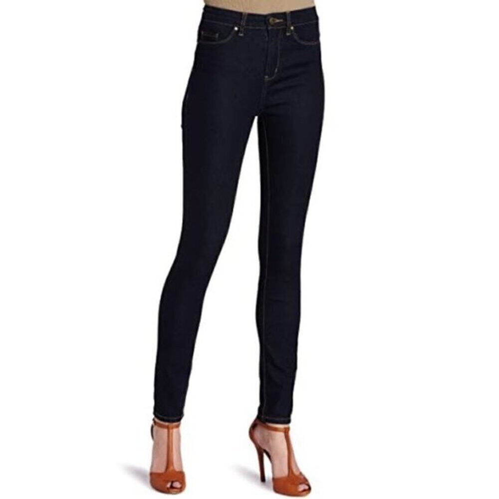 Blank NYC High Rise Skinny Jeans dark denim wash